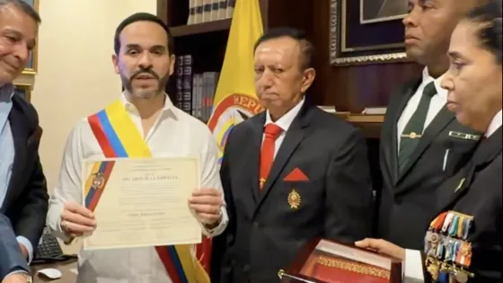 Luis Abel Delgado hizo la banda presidencial de Abelardo de la Espriella