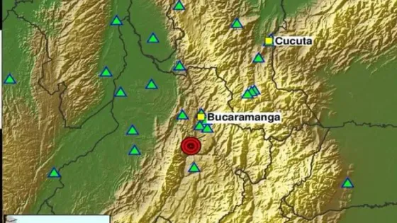 Fuerte sismo de magnitud 5,4 sacudió a Colombia