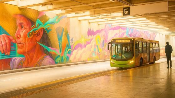 Congestión vehicular y señalización en TransMilenio de Bogotá