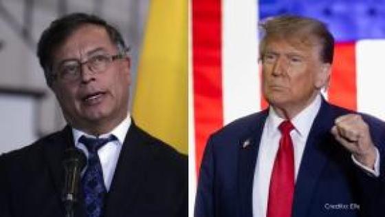 Presidentes Gustavo Petro y Donald Trump.