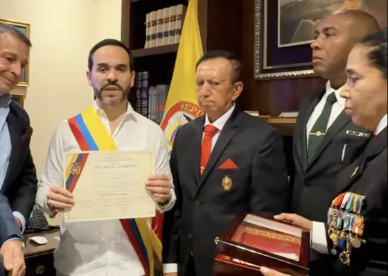 Luis Abel Delgado hizo la banda presidencial de Abelardo de la Espriella