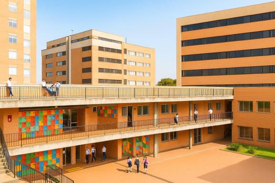 Interfaz de Mapas Bogotá mostrando colegios