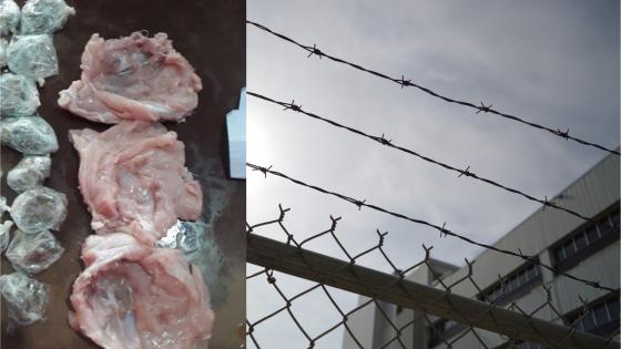 marihuana envuelta en pechugas de pollo