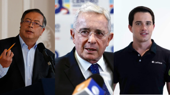 Gustavo Petro, Álvaro Uribe y Jerónimo Uribe.