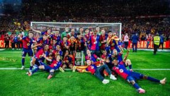 Barcelona F.C. ganando de la Copa del Rey