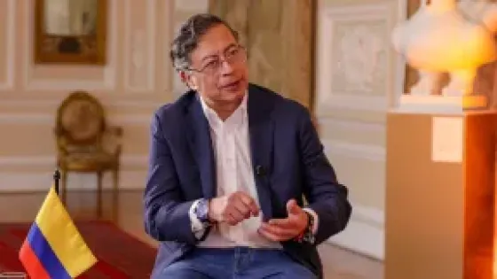 Presidente de Colombia, Gustavo Petro en el salón Gobelinos de la Casa de Nariño.