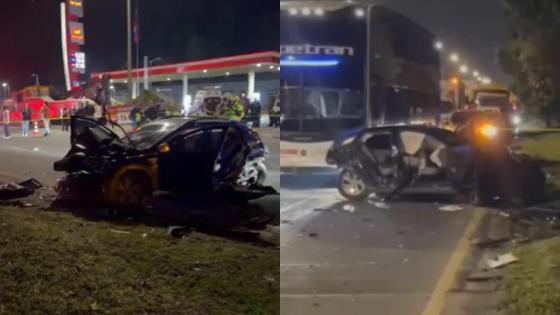 Accidente en la Autopista Norte.