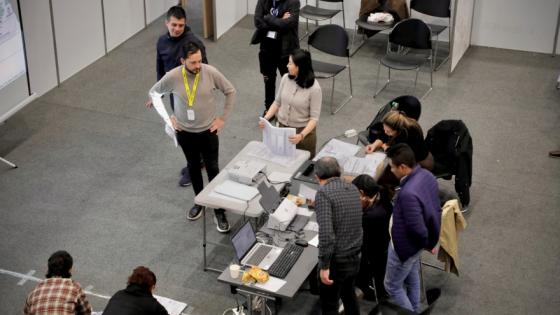 Escrutinio de votos en Corferias.